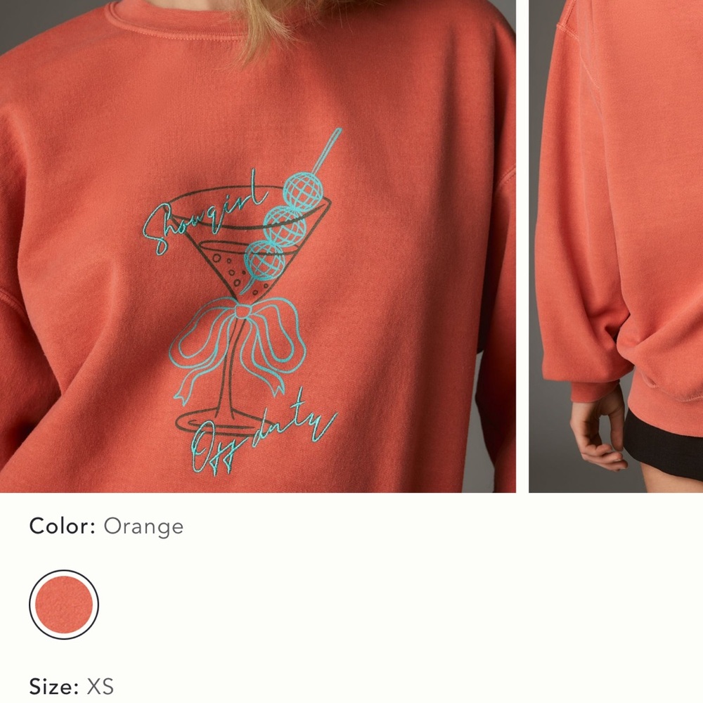 Anthropologie Orange Graphic Women's Sweater